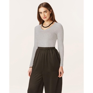 Blusa Básica Feminina Manga Longa Em Cotton Light em Oferta na Shopee