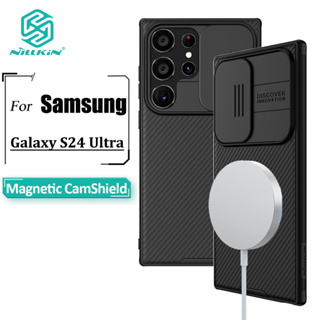 Nillkin CamShield Pro Caixa Magnética Para Telefone Samsung Galaxy S24 Ultra Case Proteção Deslizante Câmera PC Dura + T em Oferta na Shopee