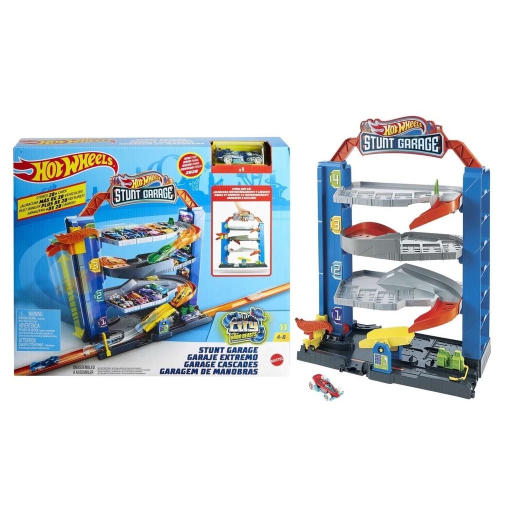 Conjunto Garagem de Manobras - Stunt Garage - Hot Wheels City - Mattel