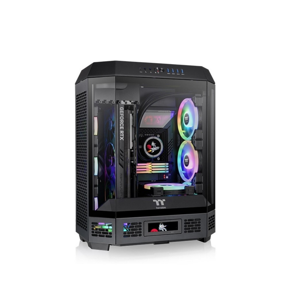 Gabinete Gamer PC CPU Thermaltake , Mid Tower, Vidro Temperado, ATX, Black, Sem 