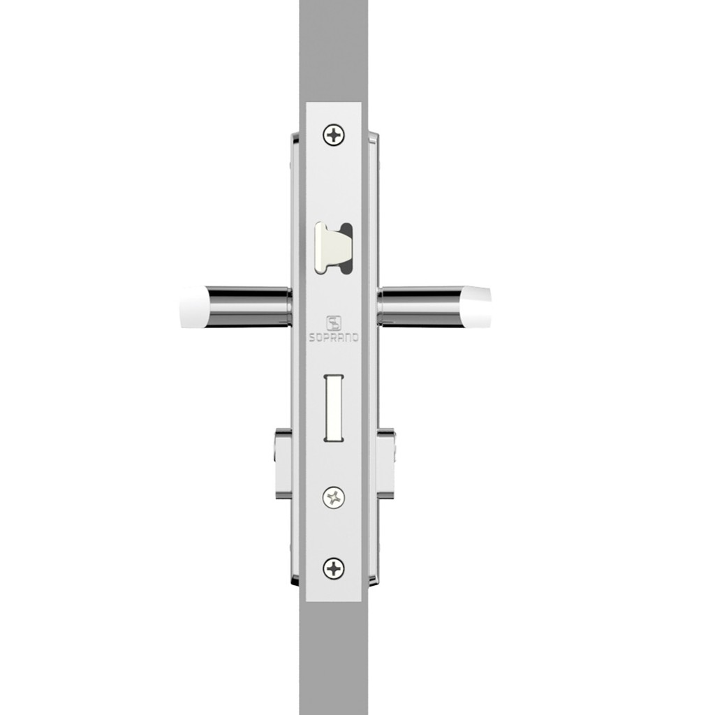 FECHADURA EXTERNA SOPRANO POPLINE RETA CROMADO ESP26 40X53 — imagem 2 de 2
