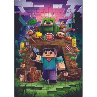 Quebra-Cabeça Infantil Minecraft 64 Pçs MDF 18x26 em Oferta na Shopee