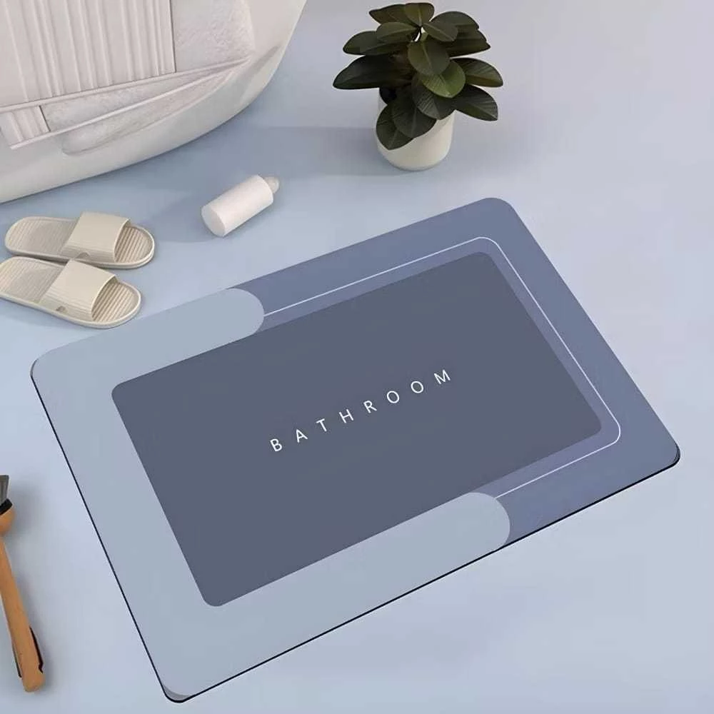 Tapete Super Absorvente Secagem Rápida Antiderrapante Banheiro Cozinha Porta Entrada Kit 1/2 Peças — imagem 1