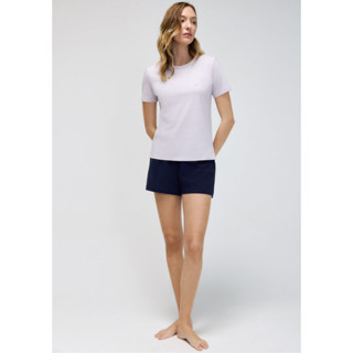 Pijama Curto Feminino Com Bordado Hering