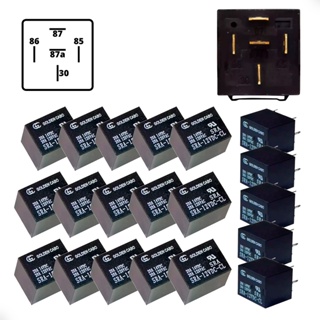 Kit Rele Auxiliar Universal 20pçs 5 Pinos Terminais 12v 20a em Oferta na Shopee