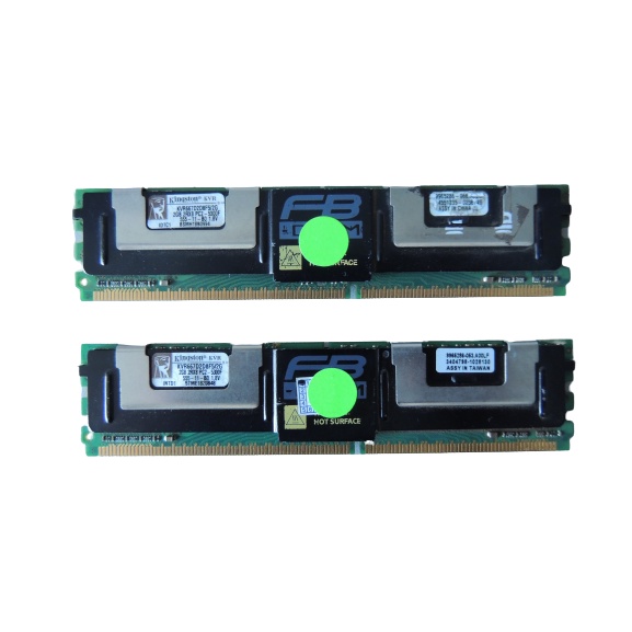 Kit c/ 2 Memória Kingston 2Gb ECC KVR667D2D8F5/2G P/MB INTEL S5000PSL p/ Servidor