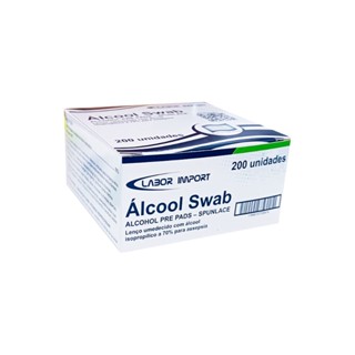 Álcool Swab 70% Saches Lenço Umedecido 200 Un
