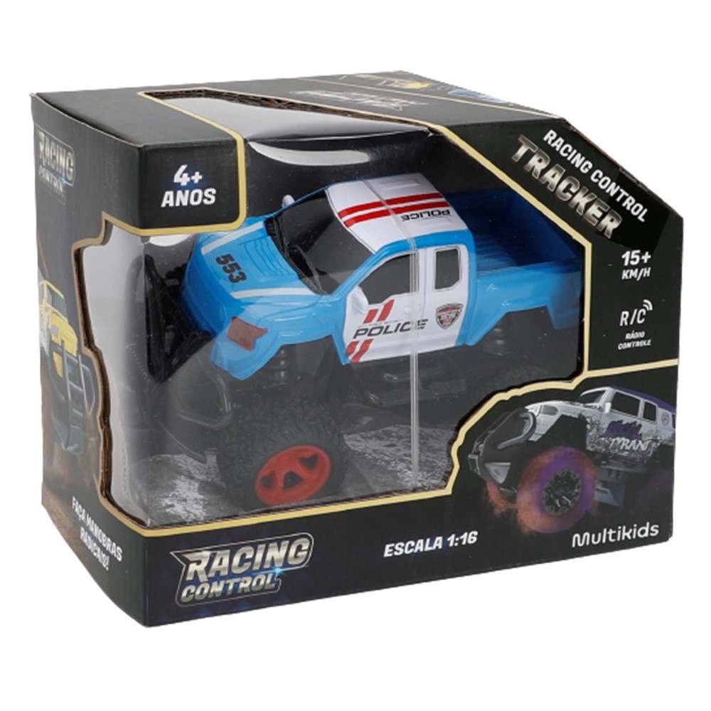 Carrinho de Controle Remoto Racing Control Tracker Azul Multikids - BR1728