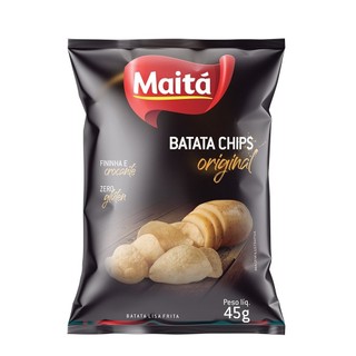 Batata Chips Maitá Lisa Natural 45g Embalagem com 20 Unidades em Oferta na Shopee