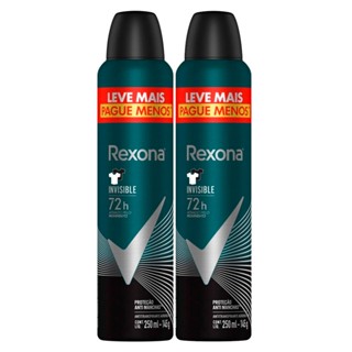 Kit Desodorante Rexona Men Invisible Aerossol Antitraspirante 72h com 250ml