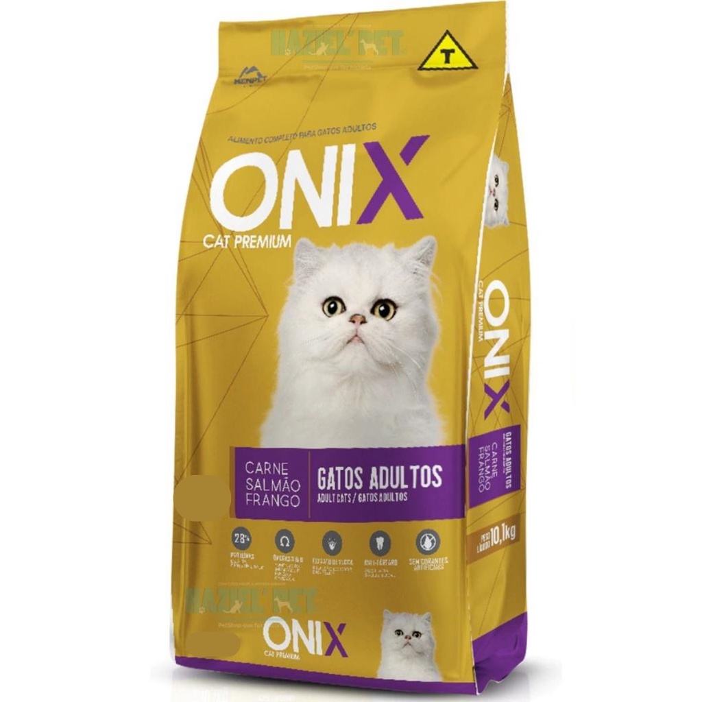 Ração para Gato Adulto Sabor Carne, Salmão e Frango Onix Cat