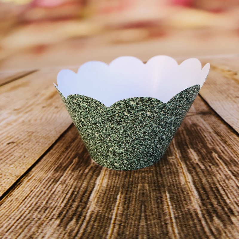 KIT Saia Para Cupcake Imitação Glitter Verde 12.63  ( Nc Toys Cupcake )