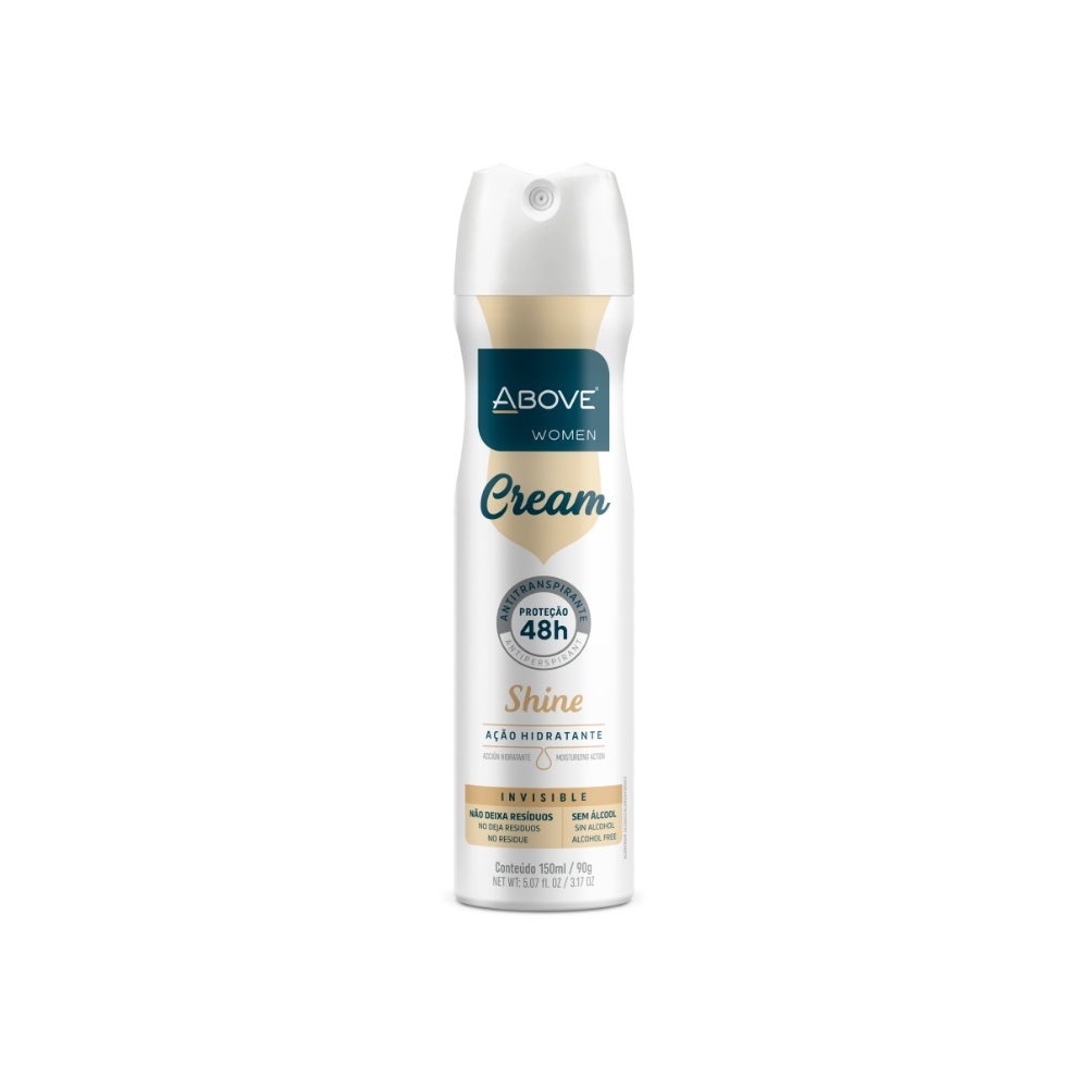 Desodorante Aerosol Above Zero Cream Shine 150ml em Oferta na Shopee