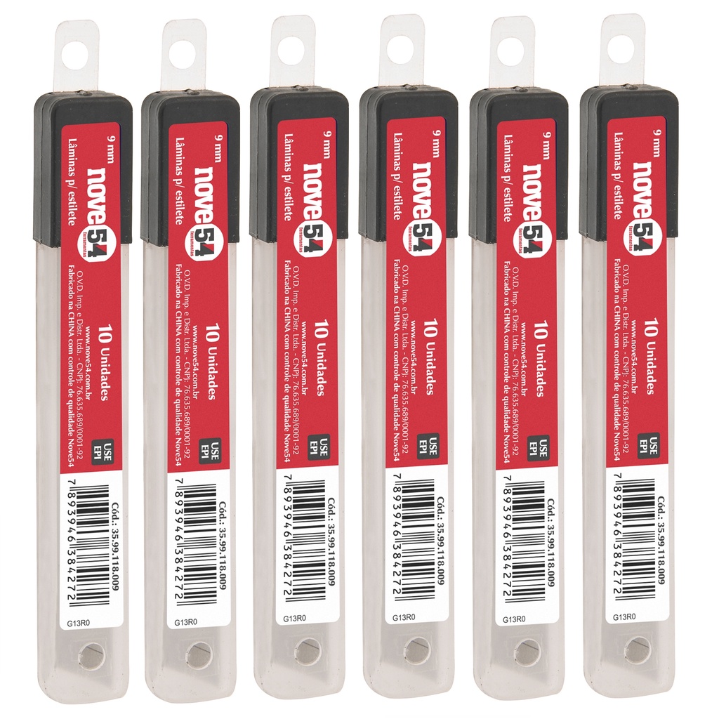 SEIS CAIXAS DE LÂMINAS ESTILETE 9MM INSULFILM ENVELOPAMENTO em Oferta na Shopee