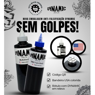 Tinta Tattoo Dynamic (Black / Triple Black) 240ml Tatuagem 100% Original