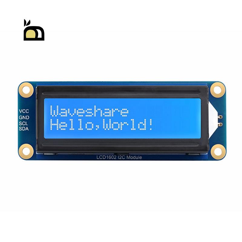 Tela LCD Waveshare LCD1602 I2C AiP31068 De 32 Caracteres Compatível Com 3.3V/5V Para Raspberry/Pi Pico/Jetson Nano