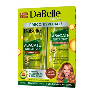 Kit Shampoo Dabelle Abacate Nutritivo 250ml + Condicionador 200ml