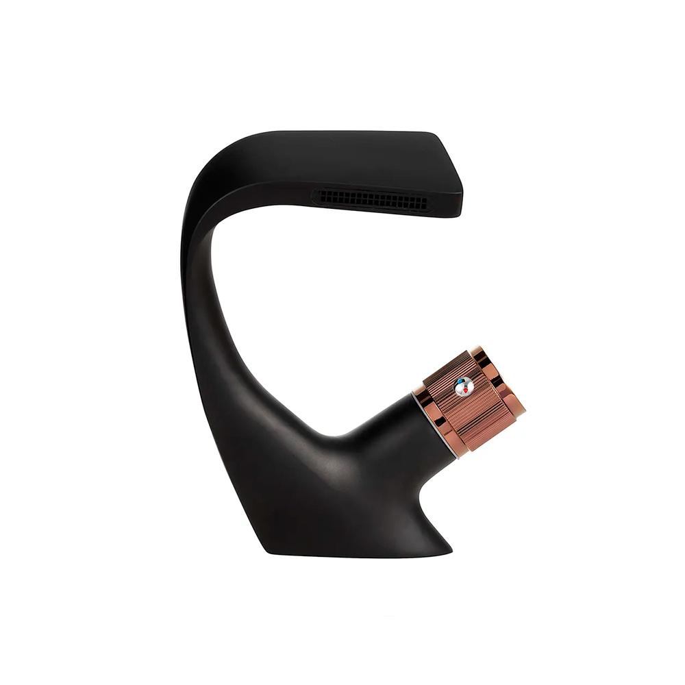 Torneira para banheiro cascata Misturador Monocomando Baixa Cairu Pingoo - Preto e rose em Oferta na Shopee