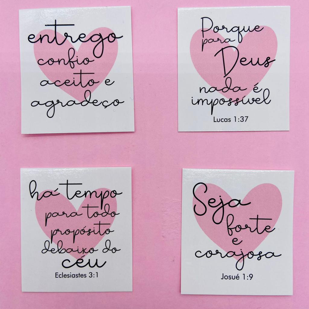 100 Mini Cartão de Agradecimento  Mensagens Bíblicas Versículos