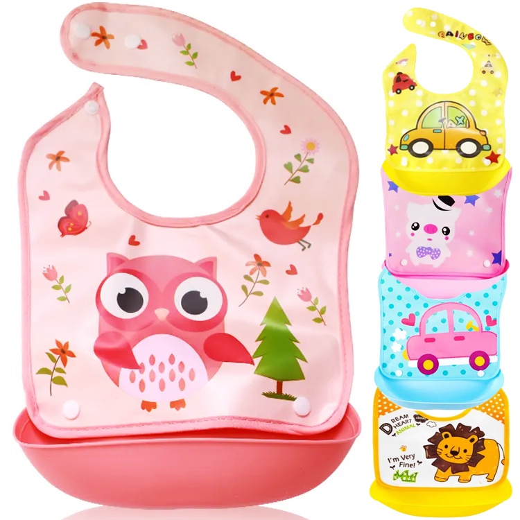 BABADOR DE BEBÊ IMPERMEÁVEL C/ COLETOR INFANTIL AJUSTÁVEL