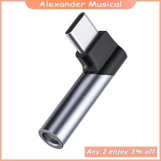 Alex Tipo-c A 3,5mm Adaptador De Fone De Ouvido Jack Dac Digital Para Decodificação Analógica Cabeça De Curvatura