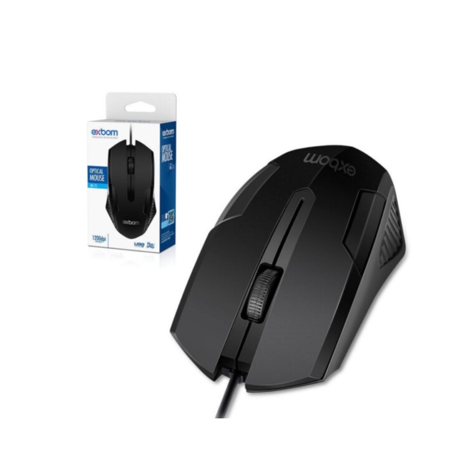 Mouse Óptico MS-71 Usb Para Computador Notebook Pc Desktop 1200dpi Preto Compacto