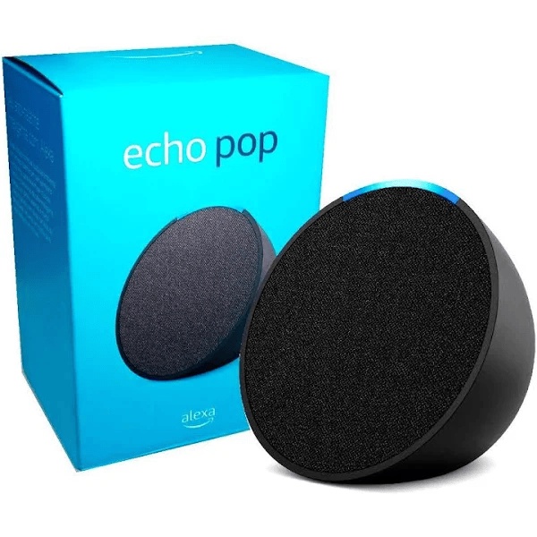 Echo Pop Amazon Smart Speaker com Alexa integrado Wi-Fi Bluetooth Preto