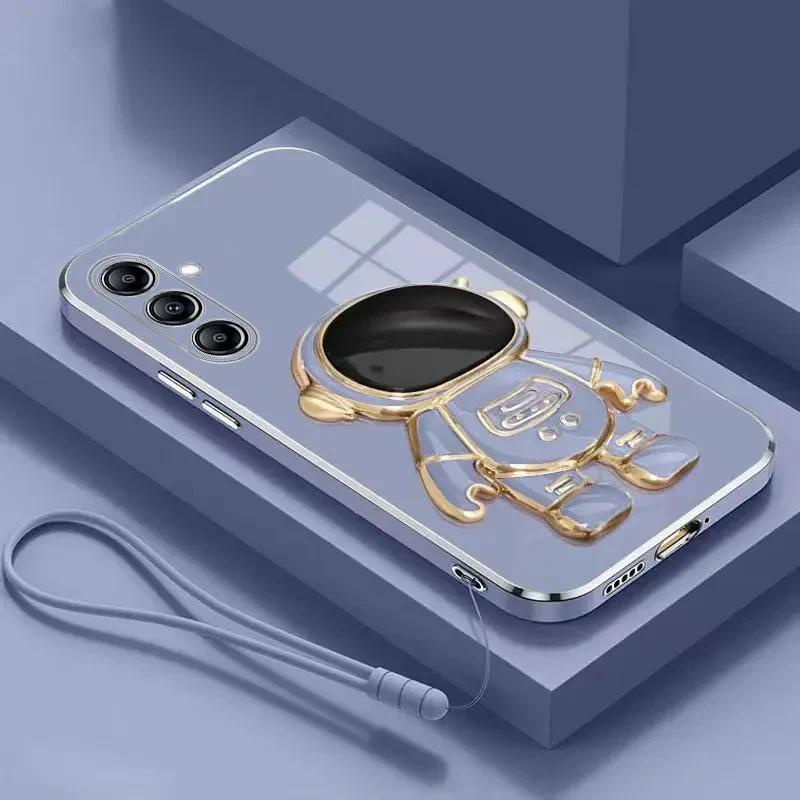 Para Samsung Galaxy A14 A15 A24 A25 A35 A55 4G 5G Caixa De Suporte Astronauta 6D