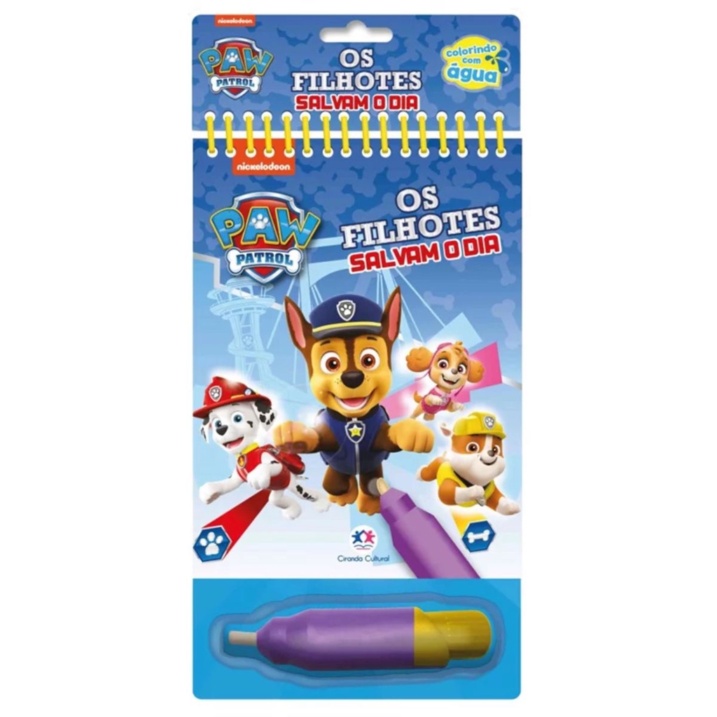 Aquabook Os filhotes salvam o dia | Patrulha Canina - Ciranda Cultural em Oferta na Shopee