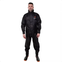 Conjunto Capa de Chuva Motoqueiro Tamanho G Nylon 0,20mm Urban Masculino Preto Pioneira - 1801-M-PRE-G