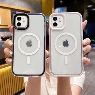 Três Em Um Macaron Caixa Telefônica Magnética Transparente anti-Queda E À Prova De Choque Adequada Para iPhone 11 12 13 14 15 PRO MAX
