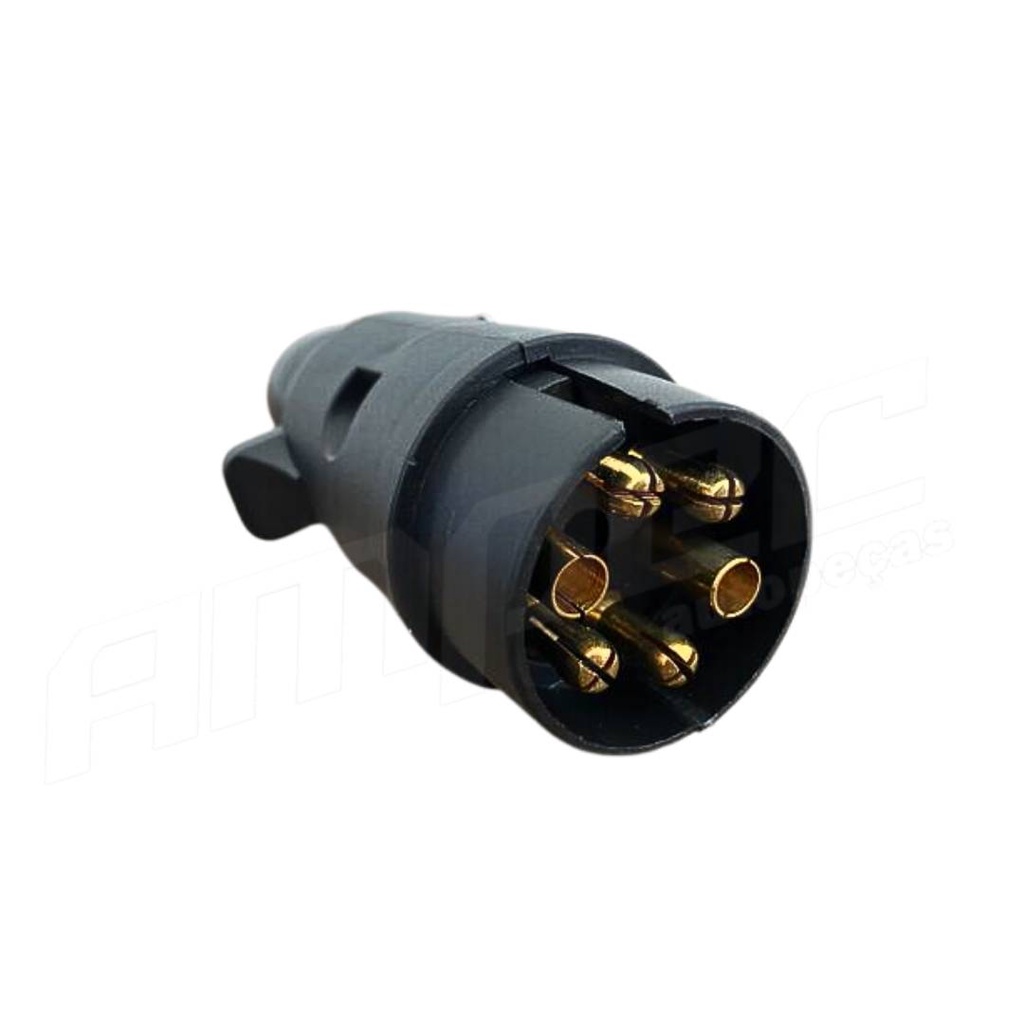 Tomada Plug Elétrica Reboque Carretinha Engate Redonda 6 Polos Macho 12V/24V Tomada Carretinha em Oferta na Shopee