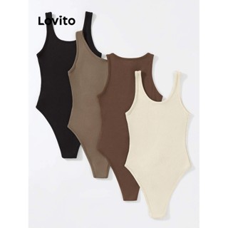 Lovito Casual Body Feminino Liso Assimétrico Básico com Fenda Frontal L71ED069 (Cáqui/Preto/Damasco/Marrom)