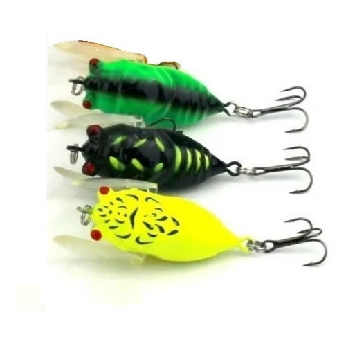 Isca Cigarrinha P/ Tilápia Iscas Artificial kit c/3 unid em Oferta na Shopee