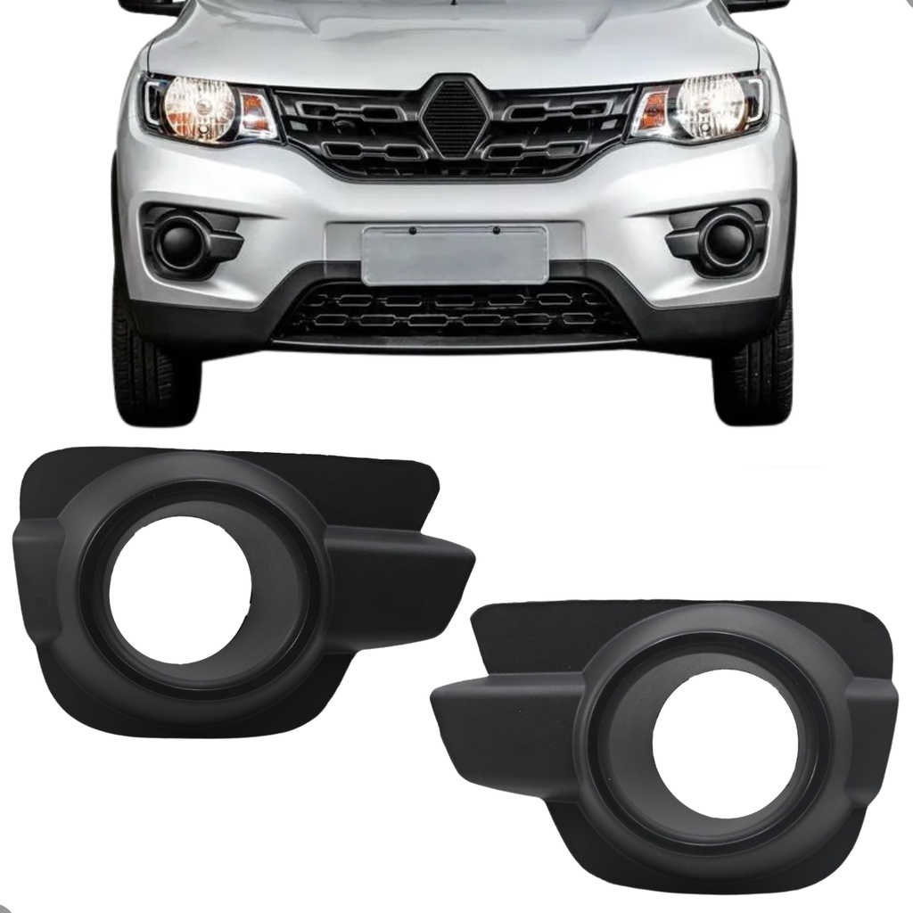 Par De Moldura Renault Kwid 2017 Até 2020 Com Milha