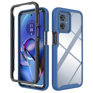 Para Motorola Moto G54 Estojo De Proteção Antiderrapante Transparente Snap-on