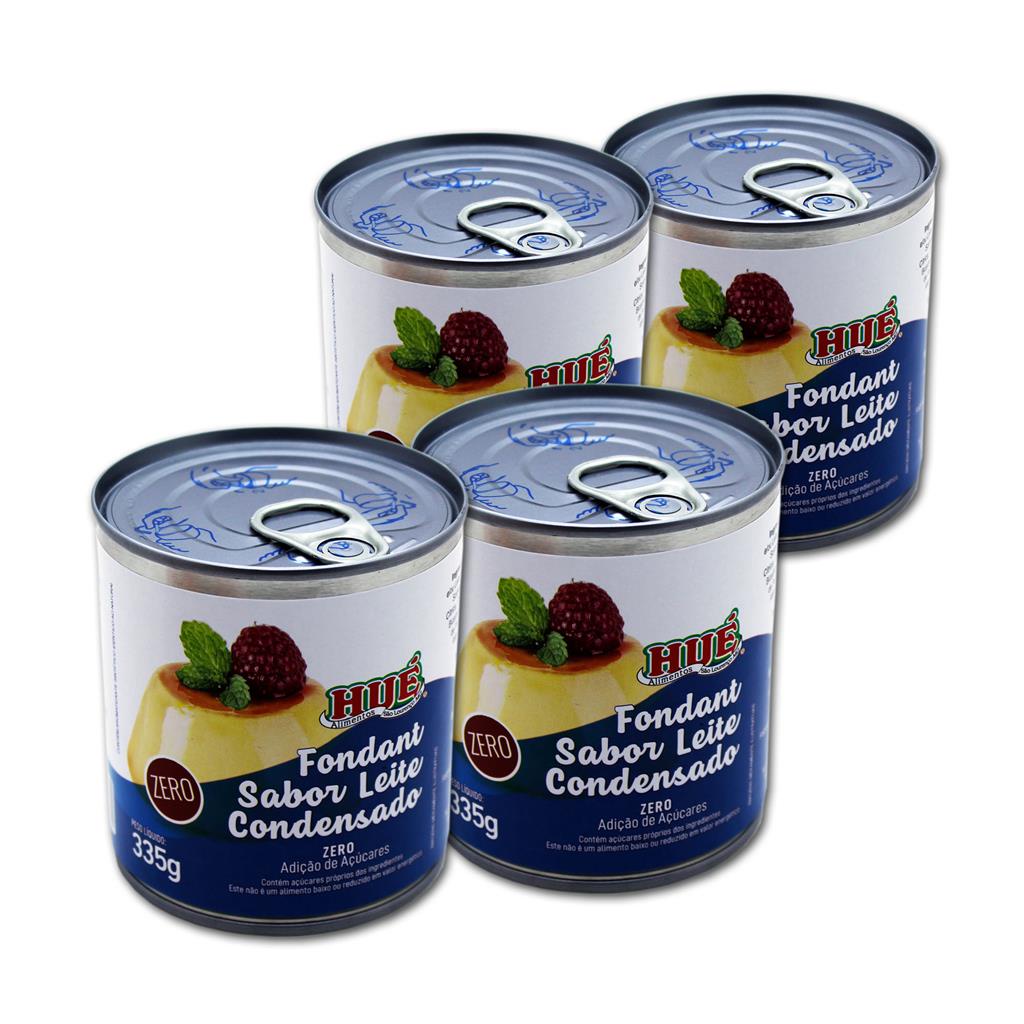 Leite Condensado Diet Hue (Fondant Sabor Leite Condensado Zero) Sem Gluten Lata 335g 04 UND