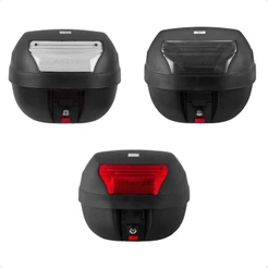 Bauleto Moto 28L Smart Box 2 Pro Tork com Base, Chaves e Refletor Traseiro