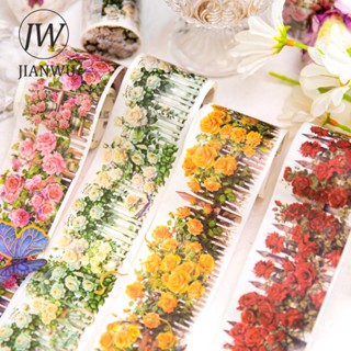 JIANWU 50mm * 200cm Dream Manor Series Vintage Plant Flower Material Decoração Fita Washi Criativa Colagem De Jornal De Bricolagem