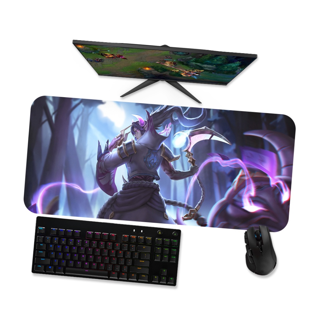 Mouse Pad Gamer Grande  LoL  Thresh Florescer Espiritual 1  90x40 80x40 60x40 70x30 45x40