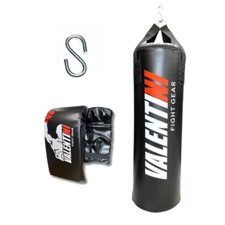 Saco de Pancada VALENTINI  90 cm - Treino Boxe Muay Thai  - Alta Resistencia + Luva Bate Saco Preta em Oferta na Shopee