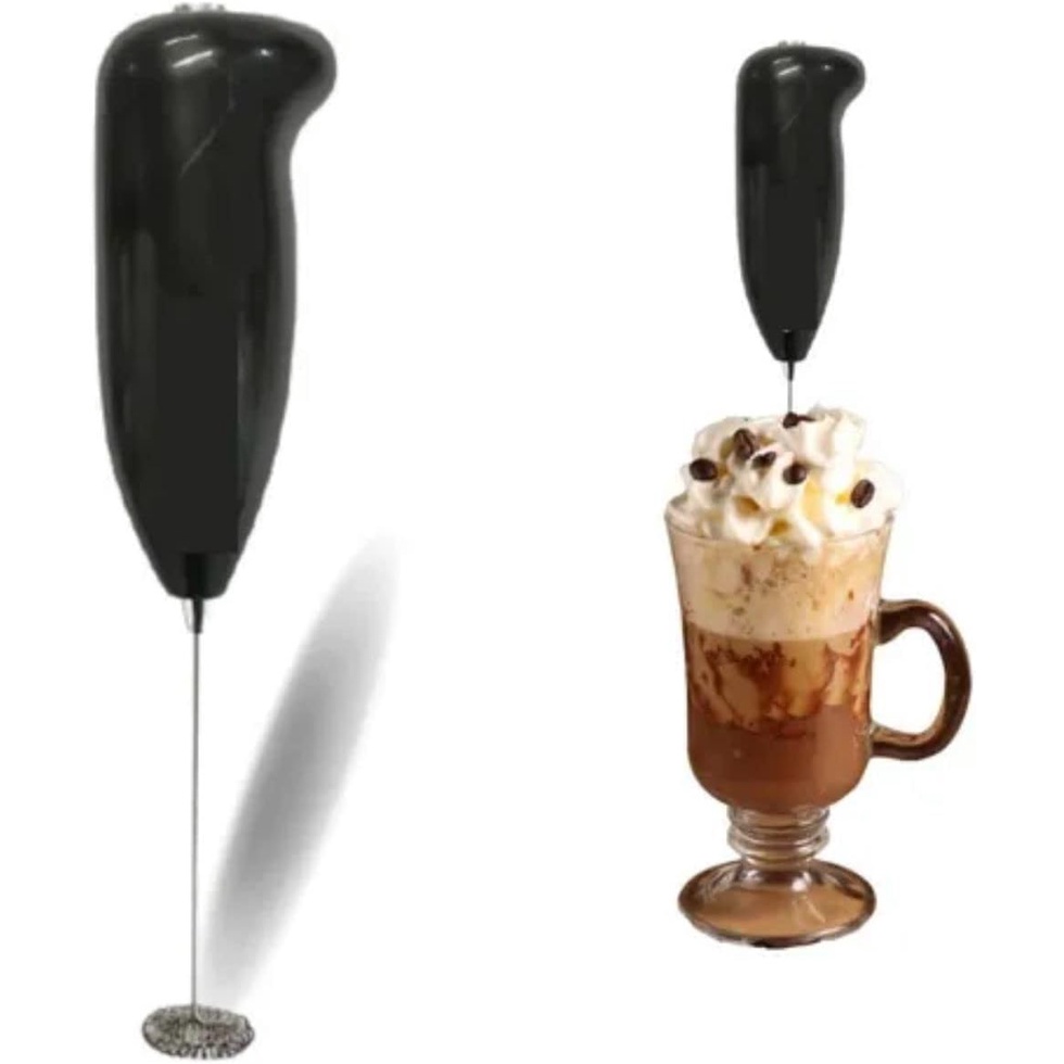 Mini Mixer Elétrico Inox Misturador Bebidas Milk Shake Portátil Colher Bailarina Batedor Leite CORES