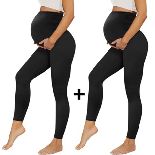 Kit 2 Legging gestante calça grávida maternidade suplex alto conforto sustentação barriga ...
