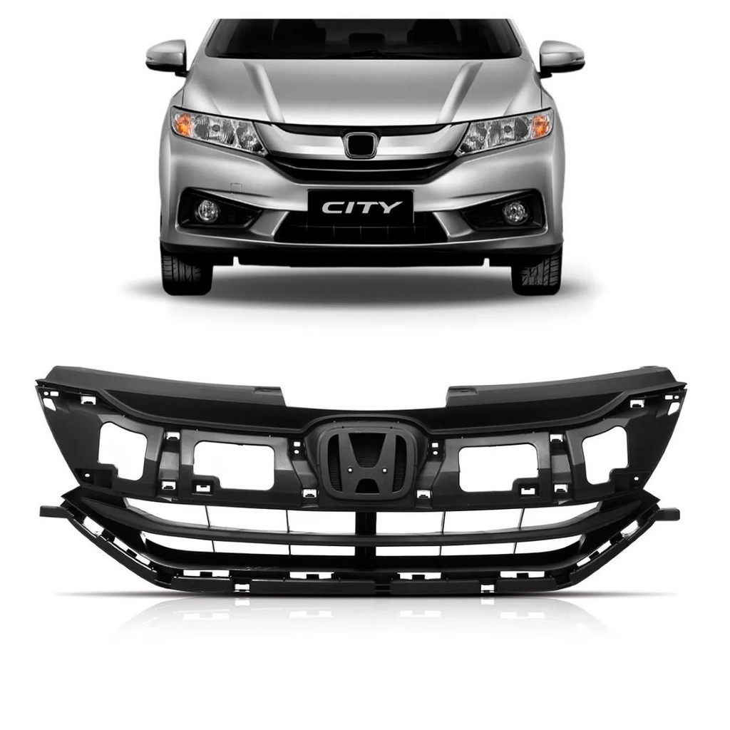 Grade Honda City 2016 2017 Preta em Oferta na Shopee