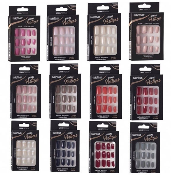 Unhas Posticas Macrilan 24 Pc / 36 Pc em Oferta na Shopee