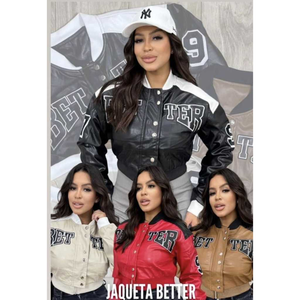JAQUETA DE COURO BETTER JAQUETA ESTILOSA MODA BLOQUEIRA MODA GRINGA JAQUETA SHEIM