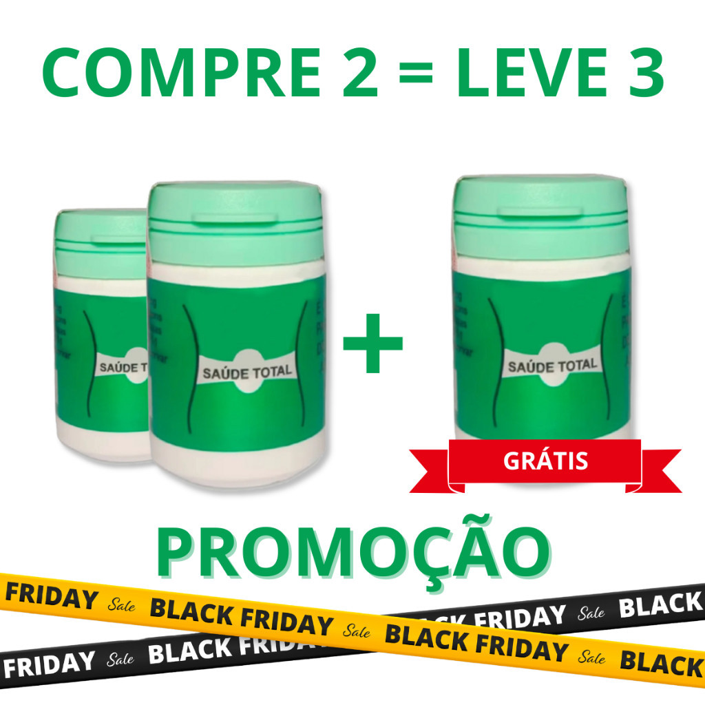 Kit 3 Frascos Saúde Total Em Cápsulas Original 100% - 15 Cápsulas