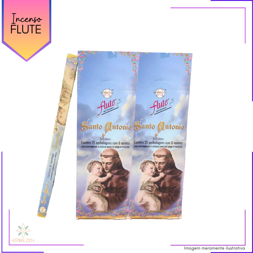 Incenso Flute Santo Antônio - Kit com 6 Iguais ou Variados