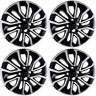 Calota Aro 14 Preto e Prata Mod Argo Mobi Palio 2022 Jogo com 4 Grid 295CB-PBP-E