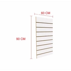 Painel canaletado 90x60 Branco kit placa mdf loja canaletado canelado